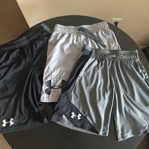 Under Armour Boys Athletic Shorts Bundle Size Small
